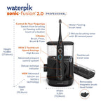 Black Waterpik™ Sonic-Fusion™ 2.0 Professional Flossing Toothbrush