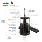 Black Waterpik™ Sonic-Fusion™ 2.0 Flossing Toothbrush