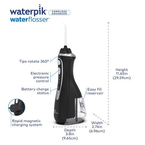 Black Waterpik? Cordless Advanced 2.0 Water Flosser