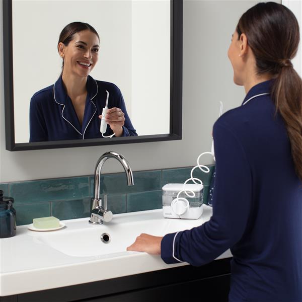 White Waterpik? ION Professional Countertop Cordless Water Flosser