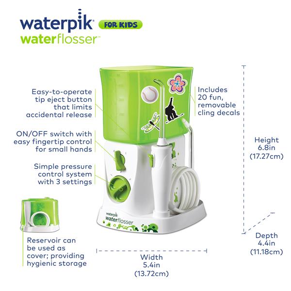 White Waterpik™ Water Flosser For Kids