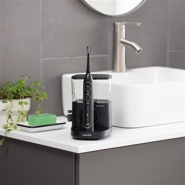 Black Waterpik™ Sonic-Fusion™ 2.0 Professional Flossing Toothbrush