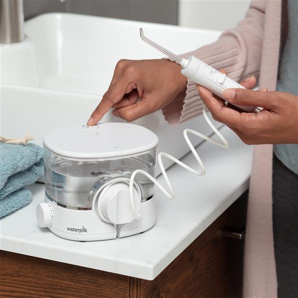 White Waterpik™ ION Countertop Cordless Water Flosser