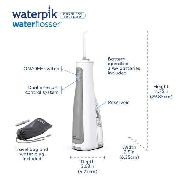 White Waterpik? Cordless Freedom Water Flosser