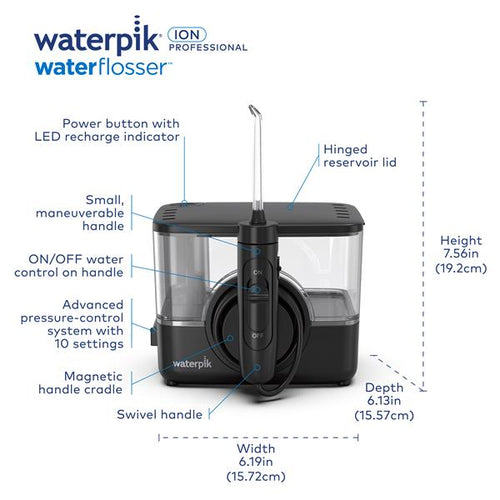Black Waterpik? ION Professional Countertop Cordless Water Flosser